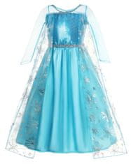 EXCELLENT Rozprávkové šaty s tyrkysovou vlečkou veľkosť 122 - Ice Princess