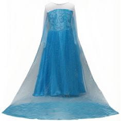 EXCELLENT Rozprávkové šaty modré s brošňou veľkosť 134 - Princess Elza