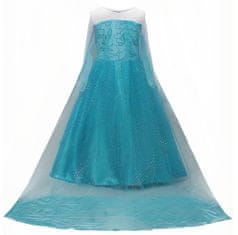 EXCELLENT Rozprávkové šaty tyrkysové s brošňou veľkosť 110 - Princess Elza