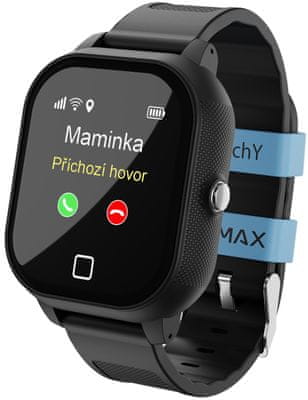 Detské chytré hodinky LAMAX WatchY3 450mah krytie IP67 sprievodná aplikácia Android aj iOS wifi lokalizácia v reálnom čase bezpečnostné zóny dotykový displej bezpečie detí farebný dotykový displej odolné chytré hodinky pre deti notifikácie z telefónu sprievodné aplikácie upozornenie pohybu