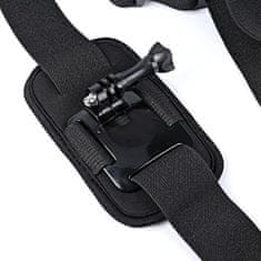 MG Shoulder Strap ramenný popruh s držiakom na športové kamery, čierny