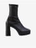 Čierne dámske kožené členkové topánky na podpätku Högl Cora 39