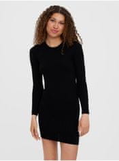 Vero Moda Čierne dámske krátke úpletové šaty Vero Moda Kiki L