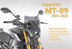 SEFIS Plexi štít tmavo dymový Yamaha MT-09 2021-2023