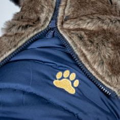 Duvo+ zimná bunda s kapucňou pre psov XS 30cm modrá