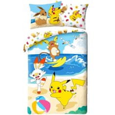 Halantex Bavlnené posteľné obliečky Pokémoni na pláži