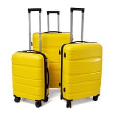Rogal Žltý prémiový plastový kufor "Royal" s TSA zámkom - veľ. M, L, XL
