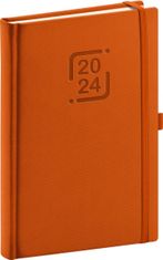 Diár 2024: Catanella - oranžový, denný, 15 × 21 cm