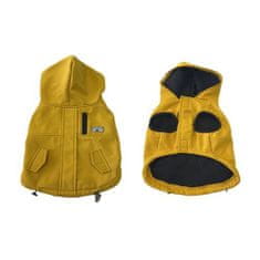 Duvo+ štýlová bunda s kapucňou pre psov XS 30cm žltá