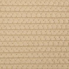 Vidaxl Úložné koše 2 ks béžovo-biele Ø24x18 cm bavlna