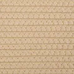 Vidaxl Úložný kôš béžovo-biely Ø40x35 cm bavlna