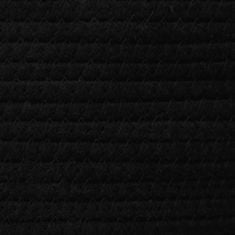 Vidaxl Úložný kôš s vekom bielo-čierny Ø40x35 cm bavlna