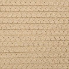 Vidaxl Úložný kôš béžovo-biely Ø38x46 cm bavlna