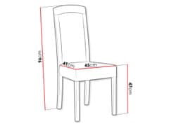 Veneti Jedálenská stolička s čalúneným sedákom ENELI 7 - orech / béžová