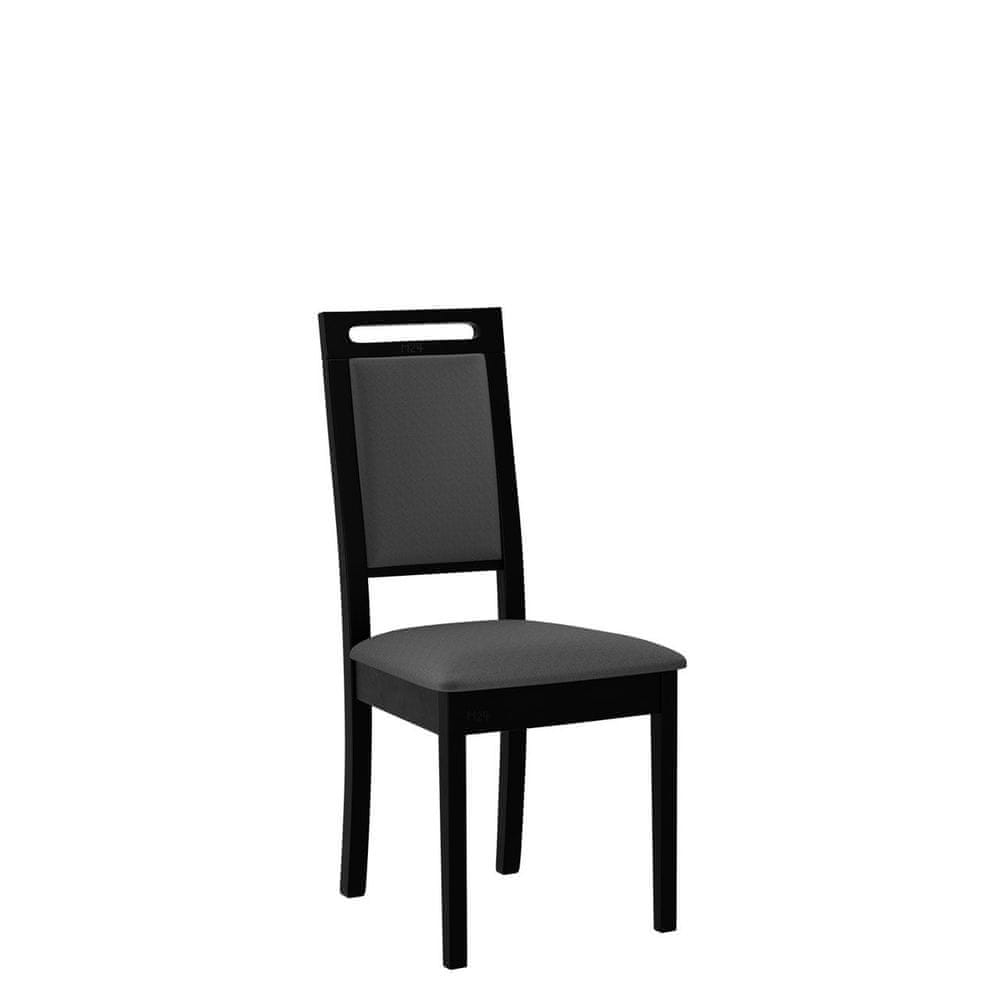 Veneti Čalúnená stolička do jedálne ENELI 15 - čierna / tmavá šedá