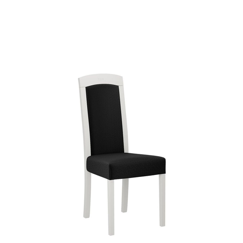 Veneti Jedálenská stolička s čalúneným sedákom ENELI 7 - biela / čierna