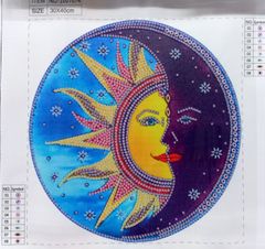 Norimpex Diamantové maľovanie 7D Slnko a mesiac 30x30cm