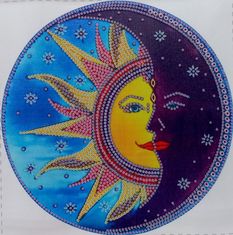 Norimpex Diamantové maľovanie 7D Slnko a mesiac 30x30cm