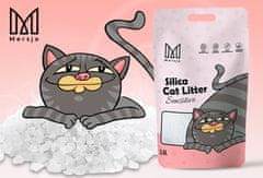 Mersjo PREMIUM Silikátová podstielka pre mačky, bezprašná, antimikrobiálna, ekologická, pohlcujúca zápach Sensitive 8x3,8 l