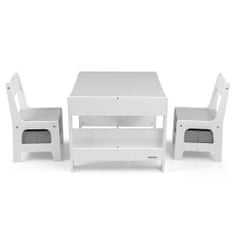 MILLY MALLY Súprava nábytku - Stôl a dve stoličky Sven White