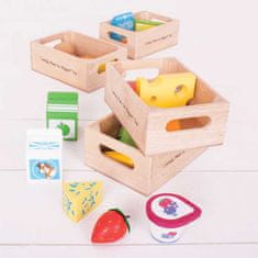 Bigjigs Toys set zdravých potravín v štyroch krabičkách 2