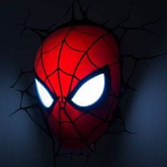 MARVEL LED lampa - Tvár Spidermana - Červená 