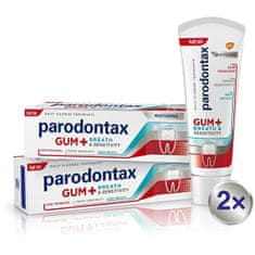 Zubná pasta na problémy s ďasnami, dychom a citlivosťou zubov Gum and Sensitiv e Whitening Duo 2 x 7