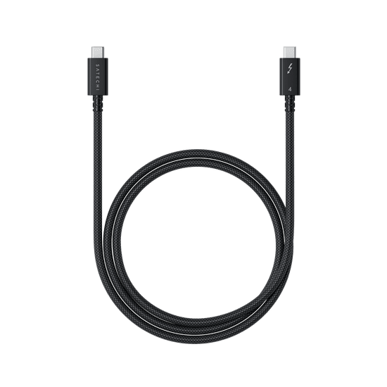 Satechi Thunderbolt 4 Pro Braided Cable 1m (PD240W,40Gpbs data,8K resolution) - čierny