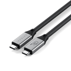 Satechi USB4 Pro Braided Cable 1.2m (PD240W,40Gbps data,8K/60Hz or 4K/120Hz) - čierny