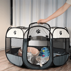 MUVU Skladacia ľahká ohrádka, posteľ, klietka pre psov a mačky