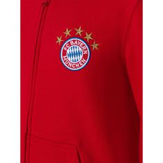 FAN SHOP SLOVAKIA Detská mikina FC Bayern Mníchov, červená, kapucňa, zips | 152
