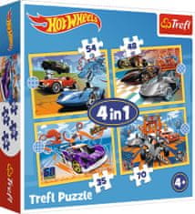 Trefl Puzzle Autíčka Hot Wheels 4v1 (35,48,54,70 dielikov)