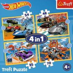 Trefl Puzzle Autíčka Hot Wheels 4v1 (35,48,54,70 dielikov)