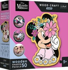 Trefl Wood Craft Junior puzzle Vo svete Minnie Mouse 50 dielikov