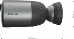 EZVIZ IP kamera BC1C 2K+/ Bullet/ Wi-Fi/ 4Mpix/ krytí IP66/ objektiv 2,8mm/ H.265/ IR přísvit až 10m/ šedá