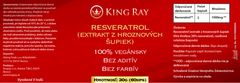 Kingray RESVERATROL (extrakt z hroznových šupiek) 60kps