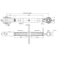 DEMA Stabilizátor na spodné rameno 420-575 mm M24x3