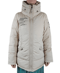 Soccx  Dámska Zimná bunda s kapucňou Pale beige Béžová XL