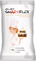 Smartflex Velvet Biela čokoláda 1 kg vo vrecku (poťahovacia a modelovacia hmota na torty) 0114 dortis