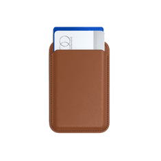 Satechi Vegan-Leather Magnetic Wallet Stand (iPhone 12/13/14/15 all models) - hnedá