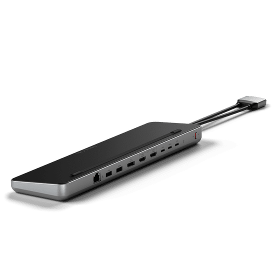 Satechi Dual Docking Stand with NVMe SSD Enclosure ST-DDSM - sivá