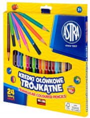 Astra Trojhranné ceruzky 24 farieb