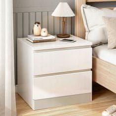 MUVU Nočný stolík biely 32x41x30 cm, MUVU, LOFT, Škandinávsky štýl, biela skrinka