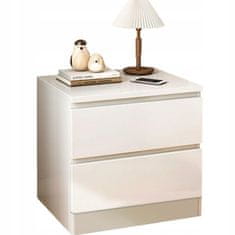 MUVU Nočný stolík biely 32x41x30 cm, MUVU, LOFT, Škandinávsky štýl, biela skrinka