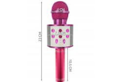 WSTER  WS-858 Karaoke bluetooth mikrofón tmavo ružový