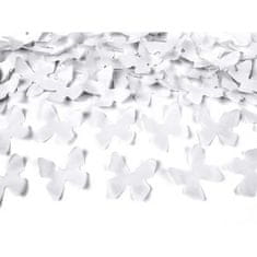 Solex Vystrelovacie konfety biele motýliky 60cm Party Deco TUKBT60