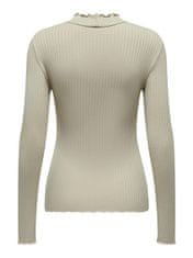Jacqueline de Yong Dámske tričko JDYFRANSISKA Stretch Fit 15228065 Chateau Gray (Veľkosť S)
