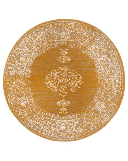 Hanse Home Kusový koberec Gloria 105518 Mustard kruh