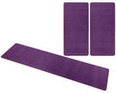 Hanse Home Kobercová sada Nasty 101150 Purple (Rozmery kobercov 3 diely: 70x140 cm (2x), 70x240 cm (1x))