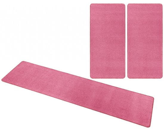 Hanse Home Kobercová sada Nasty 101147 Pink (Rozmery kobercov 3 diely: 70x140 cm (2x), 70x240 cm (1x))